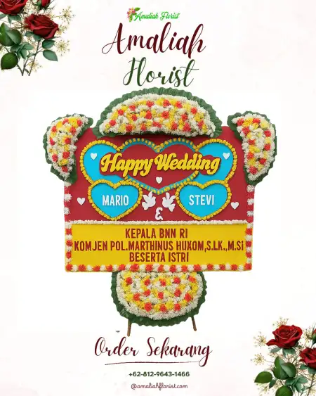 Papan Bunga Pernikahan Bonjeruk